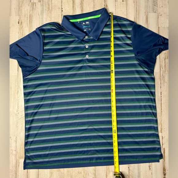 Adidas Climalite Golf Performance Polo Shirt Mens 2XL Blue Short Sleeve - Picture 6 of 9